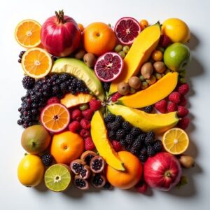 Frutas exoticas colorful fruit assortment stockcake55