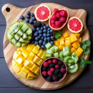 Frutas exoticas colorful fruit platter stockcake39