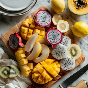 Frutas exoticas exotic fruit platter stockcake6